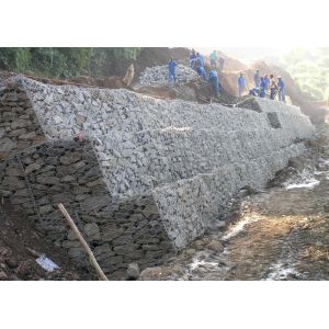 China Galvanized Steel 80x100mm 60x80mm Stone Filled Gabions Basket Retaining Wall on sale
