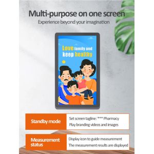 Ultrasonic Bmi Lcd Advertising Screen Height Weight Measurement Digital Scale