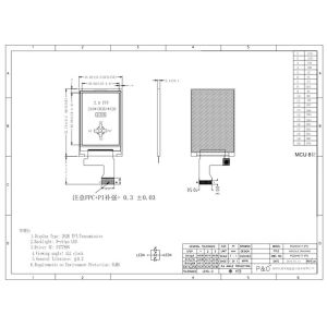 Polcd MCU 8 BIT 2 Inch Lcd Module 240X320 ST7789V Small Lcd Panel