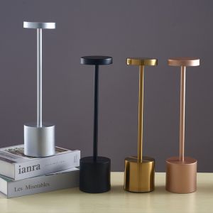 TPYE C Charging Modern Theme Metal Touch Table Lamp For Bar Bedside