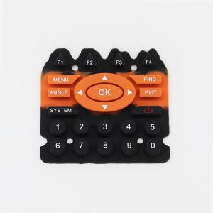 Durable Silicone Rubber Custom Remote Control Keyboard Keys Dust Proof
