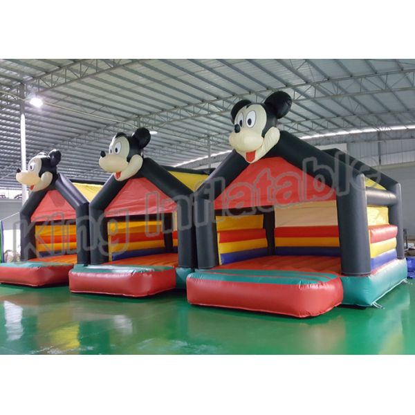 Anti - Static Mickey Mouse Inflatable Jumping Castle For Outdoor Games CE Approval