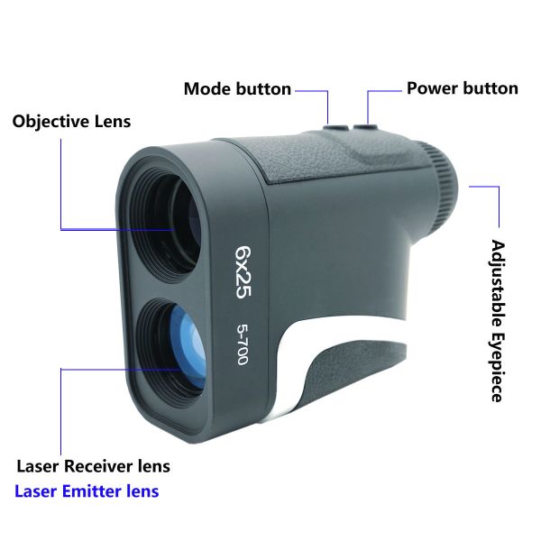 Long Distance 5-700 Yards Hunting Rangefinder _ Horizontal Distance, Speed, Scan Laser Range Finder