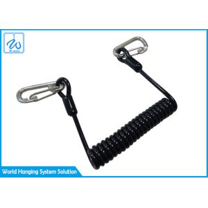 Wholesale Coiled Spring Tool Safety Clip Lanyard With Carabin from china suppliers