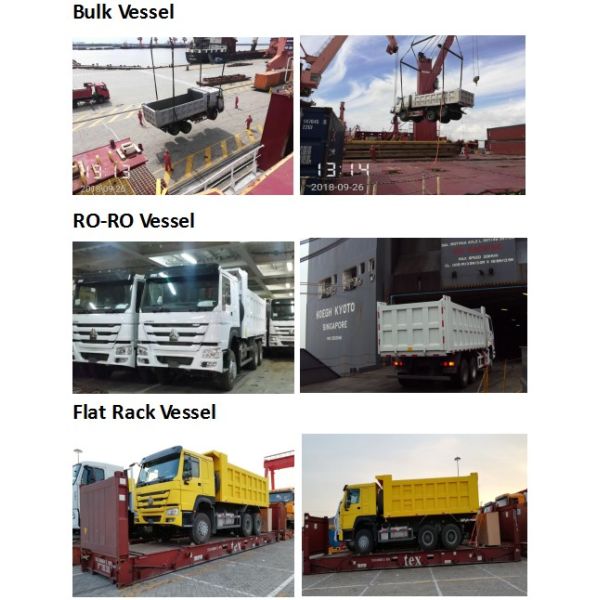 70 Tons 3 Axle Semi Trailer , Tractor Trailer Dump Trailer Hyva Lifting