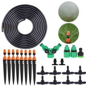 Dual Usage Water Spray Drip Irrigation Kit Adjustable Nozzles Watering System