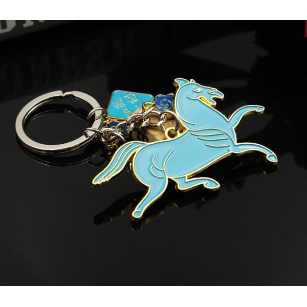 Customized zinc alloy baking paint key chain cartoon metal advertising promotion activities keychain pendant