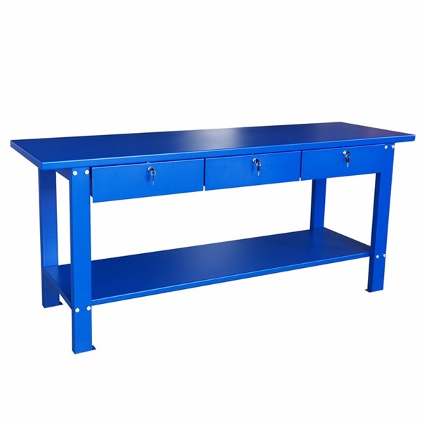 Quality 3 Lockable Drawers 1 Shelf 2000mm Heavy Duty Workbench for sale