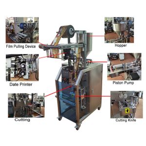 240mm Liquid Packer Machine 20bags/min Automatic Sauce Filling