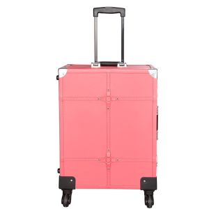 Rolling Studio Makeup Artist Cosmetic Case Elegant In Design With 4 Wheels