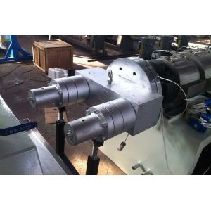 PVC Dual Pipe Making Plastic Extrusion Line PVC PP PE Twin Pipe Extruder