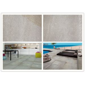 Limestone Effect Porcelain Tiles Environment Friendly Fine Air Permeability