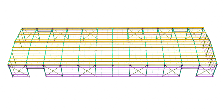 Prefabricated Steel Structure Construction Warehouse Portal Frame For Industrial