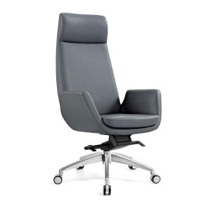 China Tilt Sterling Executive Leather Office Chair Aluminium Frame on sale