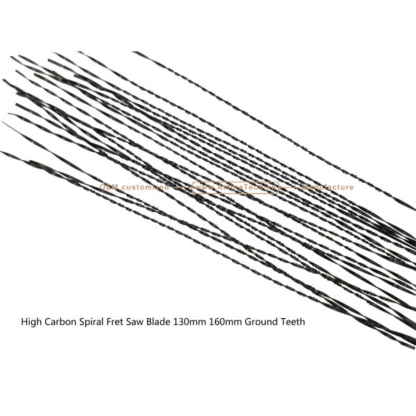 High Carbon Spiral Fret Saw Blade 130mm 160mm Ground Teeth,Carving Hole on Wood or PVA for Ads
