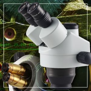 Opto-Edu Zoom Stereo Digital Optical Microscope WF10x / 20mm Eyepiece