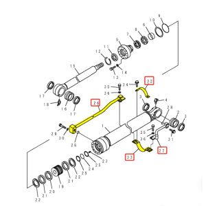 PC120 PC130 Excavator Pipelines Hydraulic System Distributor Bucket Pipe