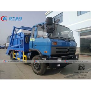China 4x2 Dongfeng 4cbm Self Loading Swing Arm Garbage Truck With Hanging Chain on sale