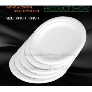 Compostable Clamshell Take Out Food Containers, Natural Disposable Bagasse, Eco