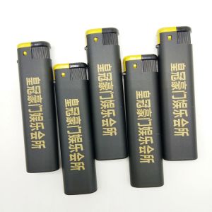 Customization Disposable Butane Gas Plastic Flameless Lighter with Windproof