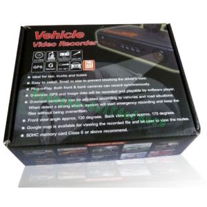 Dual camera E07 car black box DVR with GPS & G-Sensor