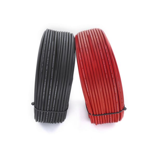 Black / Red Copper Conductor DC Solar Cable 6mm2 Roll / Drum Packaging