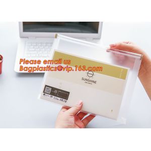 hot selling cheap A4, A5, A6, B5 transparent plastic pe zip lock files bag /zip