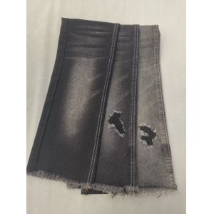 China 75.2%Cotton No elastic  Cotton Polyester Rayon BLACK/BLACK 178-180cm Denim fabric  10*7 JSD3135A on sale