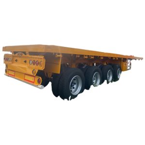 100T Maximum Load Capacity Flatbed Container Semi-Trailer with Mechanical