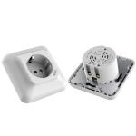 Tuya ESP8266 Chip WIFI Wall Socket Electricity Metering Function For Google