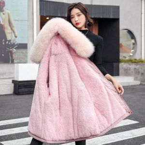 Custom Size Long Puffer Coat Loose Form Long Hooded Parkas Winter Jacket
