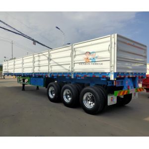 Side Wall Semi Trailer With Interior Door For Transporting Grain