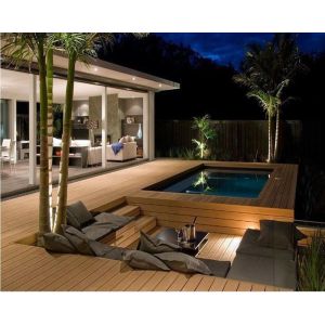 WPC9954 Wood Plastic Composite Wall WPC Decking for Low-Maintenance Sports Area