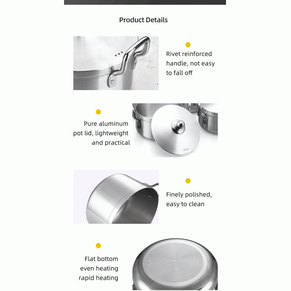 Multifunction Aluminum Cooking Cookware Pot Kitchen Ware Cookware Set Induction Set Pots