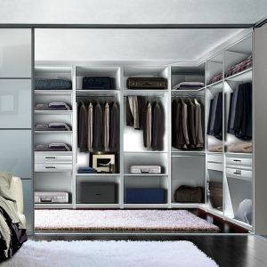 Customizable Modern Walk-in System Organizer for Bedroom Clothes Wardrobe