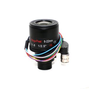 Wholesale HD DC Focus Motorized Zoom Lens 1/2.5&quot; F1.6 5MP 6-22mm Manual Iris from china suppliers