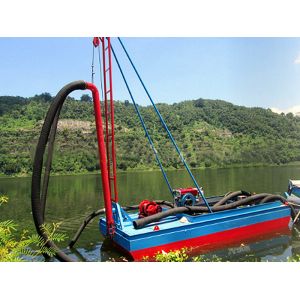 Wholesale Small-Sized Capacity 6inch 400m3/h Sand Dredger with A Blue Color for River Sand Mining from china suppliers