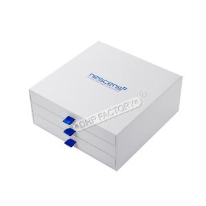 Customization Rigid Drawer Box With Ribbon Handle Gift Packaging Box