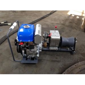 Efficient Power Puller Winch / 5 Ton Cable Winch Threading Machine For Power