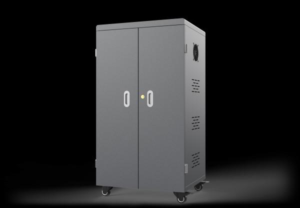 64 Slots USB Charging Cart with 4 Wheels with Brake 100-250V Input Voltage and