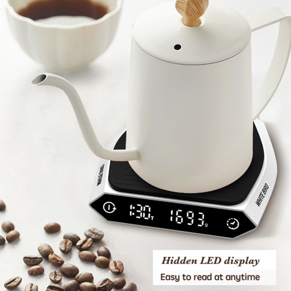 2KG/0.1G Digital Kitchen Scale with USB Charging and High Precision Sensor for Coffee and Baking