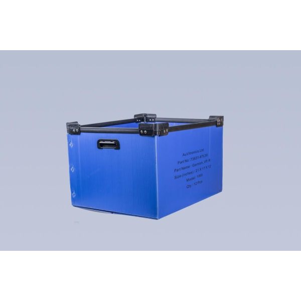 Customized Plastic Corrugated Containers Anti Pressure Anti Corrosion Corrugated Plastic Carton
