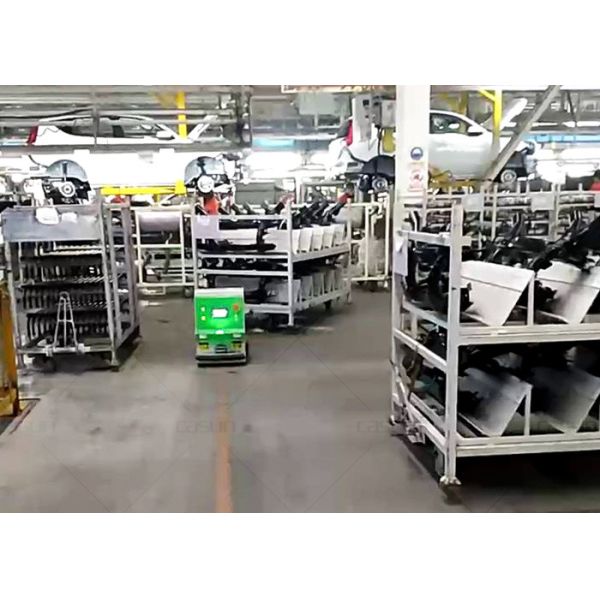 2000kg Loading Unidirectional Tugger AGV For Cosmetic Industry Long Machine Life