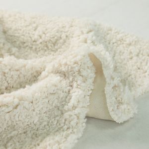 Solid Curly Washable Sherpa Fabric For Winter Warm Coat Blankets Pillowslip