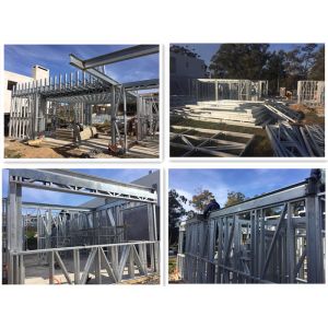 Wind Resist Prefab Villa / Heat Insulation Steel Frame Prefab Homes With Toilet