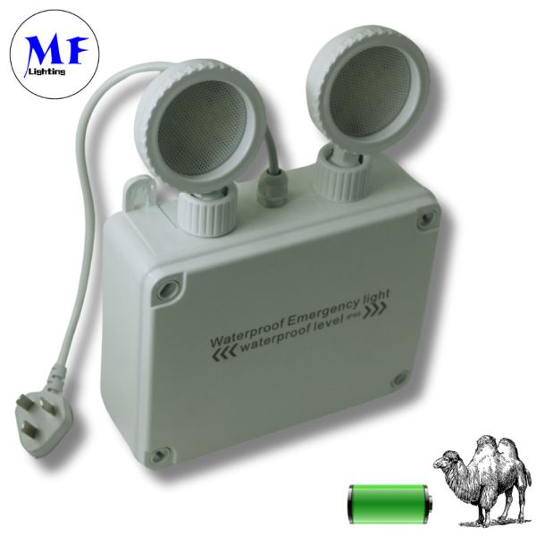 Rechargeable Abs Led Exit Emergency Light Non Maintained Ip65 2*5w Lithium