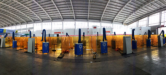 LB-JW portable welding fume extractor with HEPA filtration system, moble dust purifier