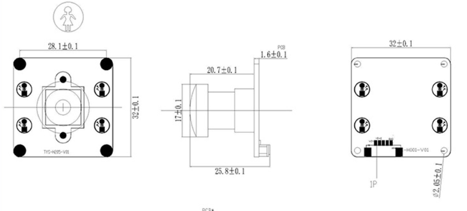 PS5268 Mobile Camera Module 38 X 38mm WDR Low Light Camera Module