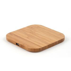 Wooden Bamboo PCB Desktop Wireless Charger 10W Pad Customized Logo