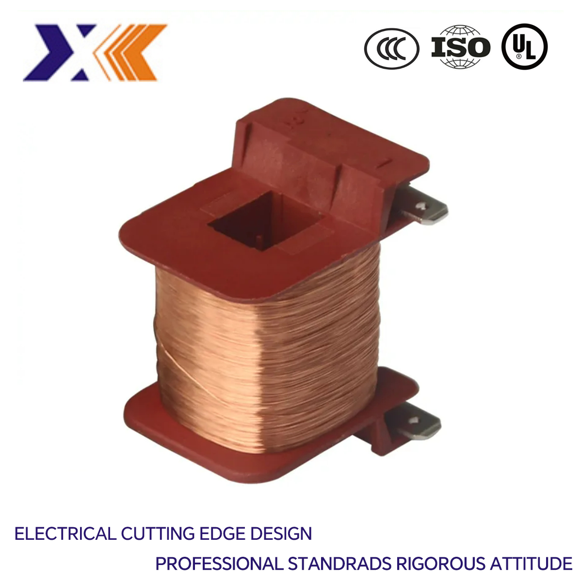 Power Inductor with Enameled Winding Flat Wire Coil and Customizable Core Material